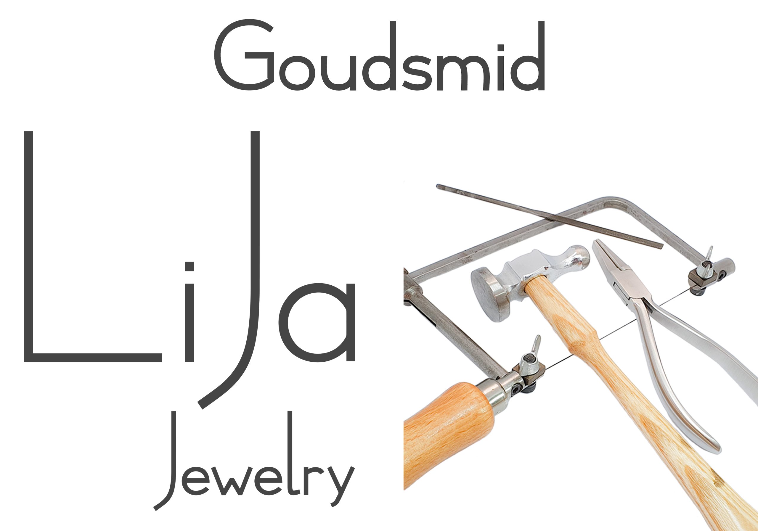 LiJa Jewelry logo met goudsmid met gereedschap2